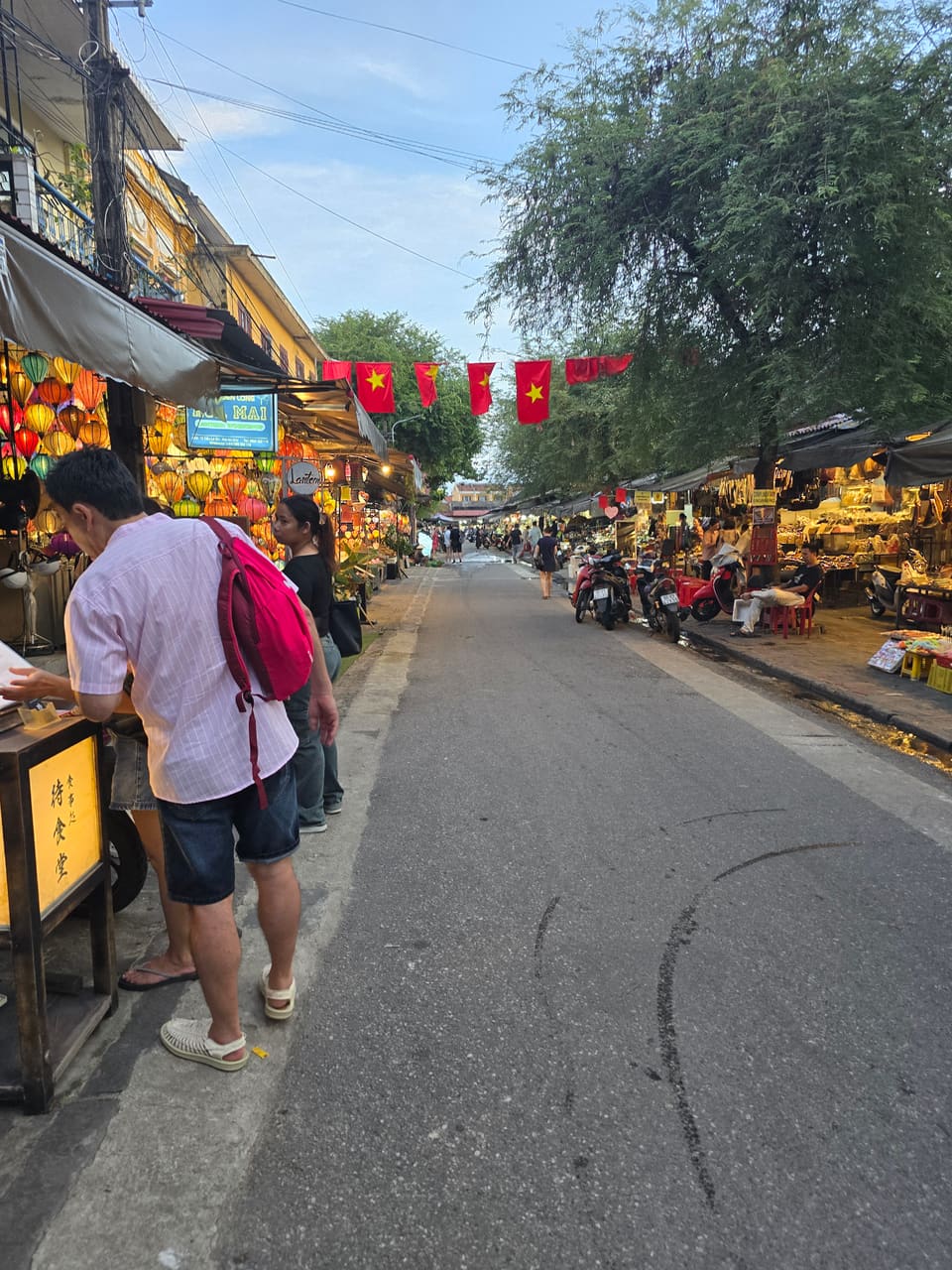 Lantern-lit night market in the Hoi An Ancient Town