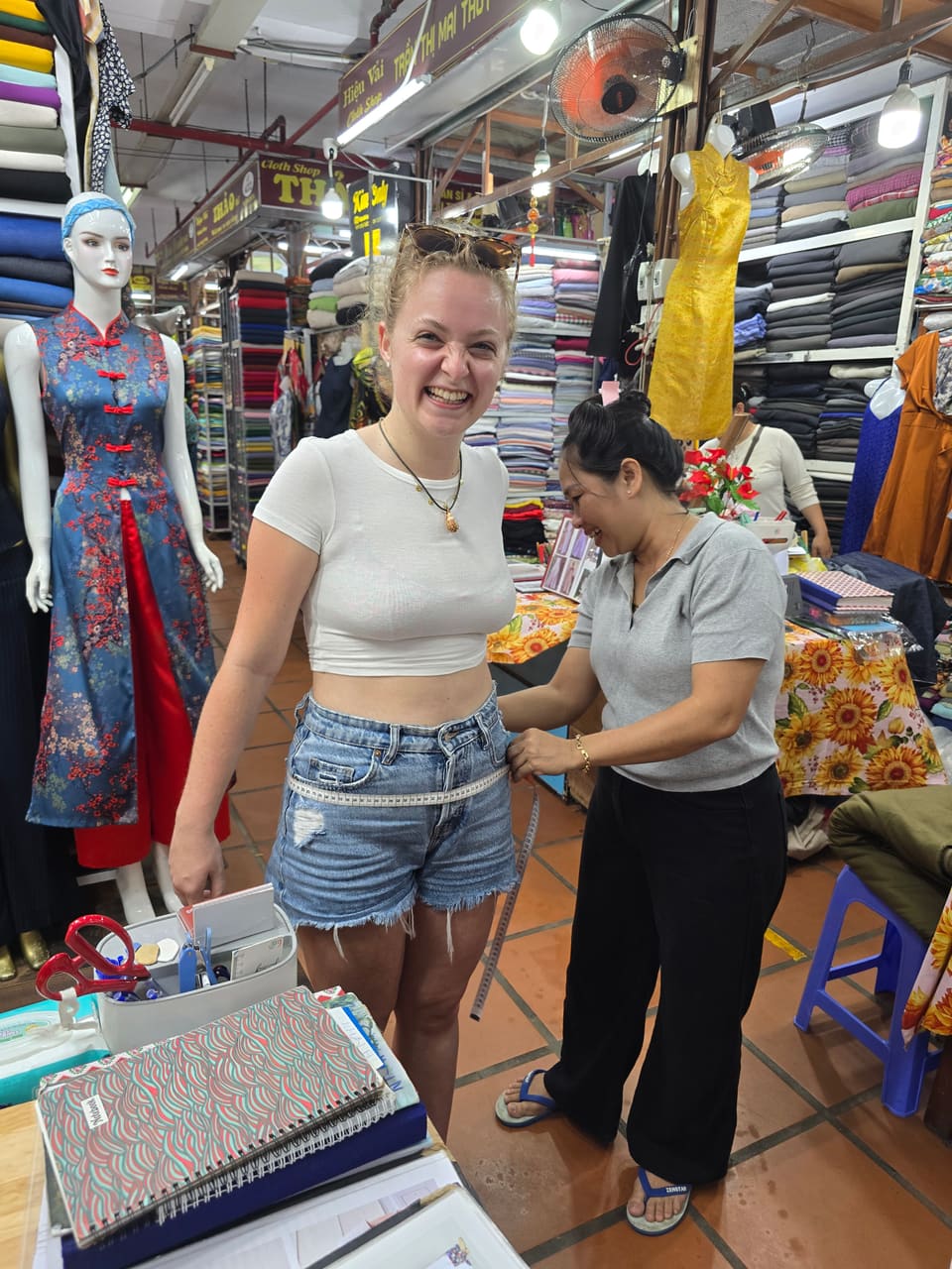 Fabric and tailors along Hoi An's famous cloth streets