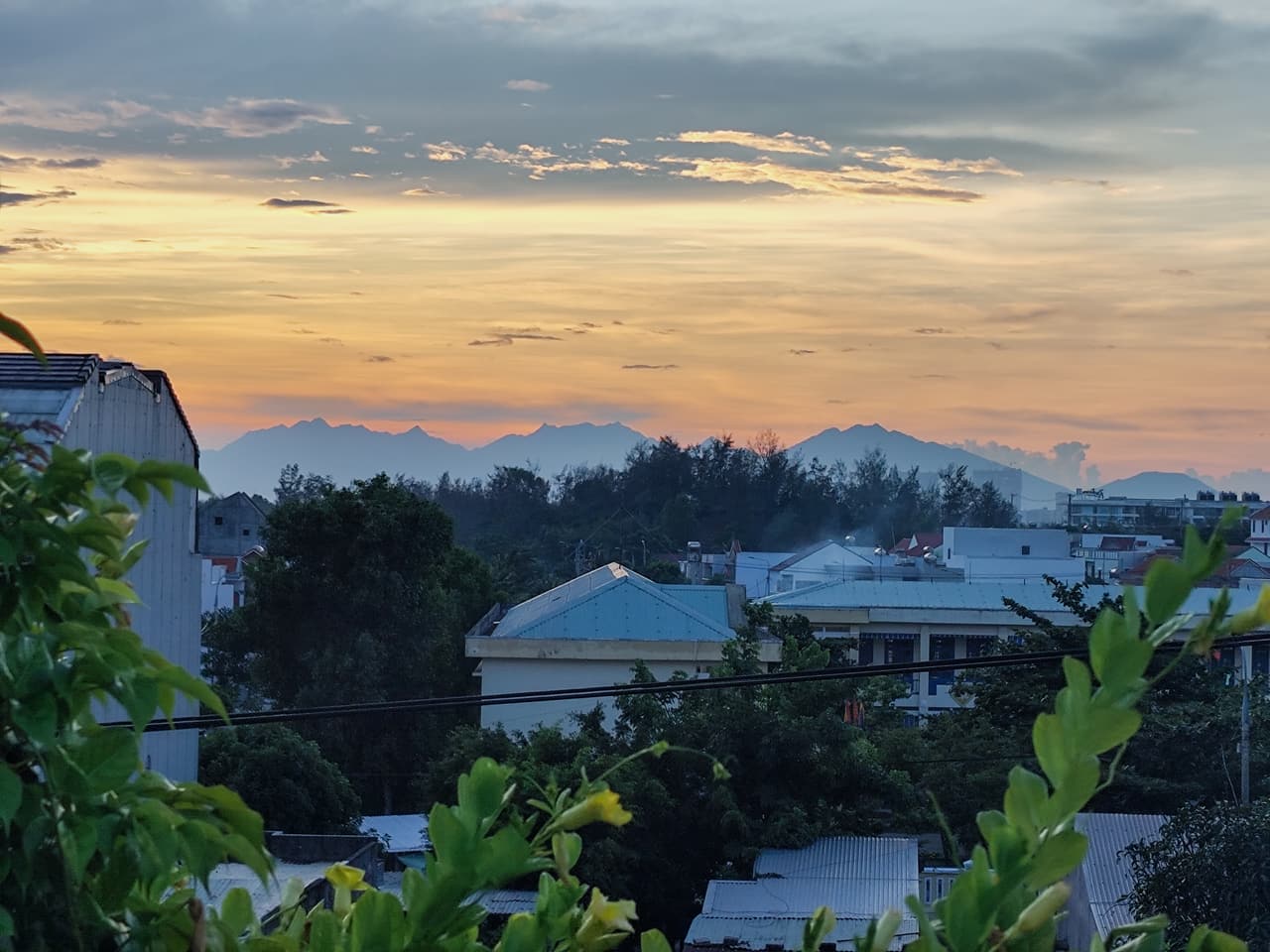 Sunset over Hoi An from the rooftop