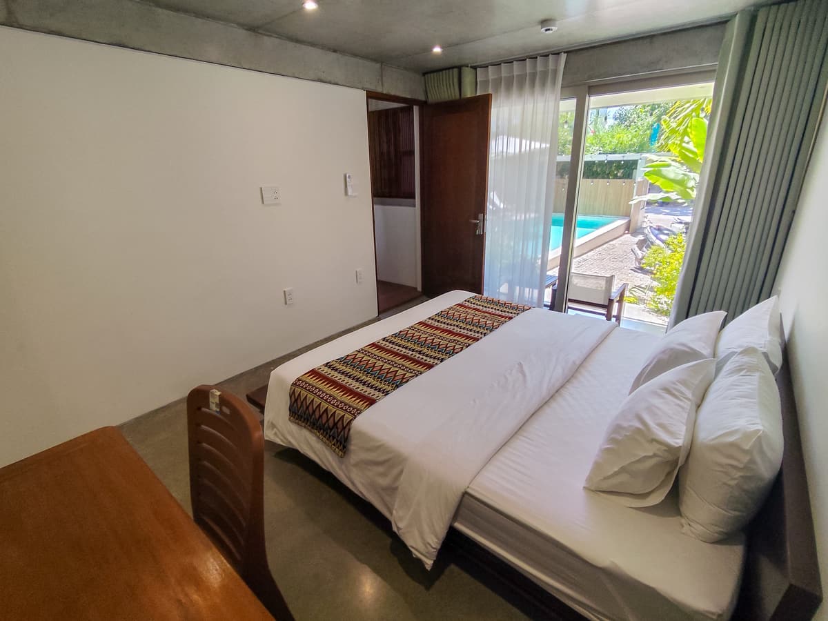 Double room looking out over the pool